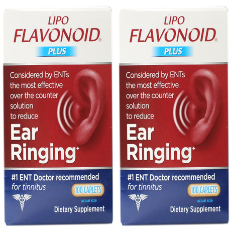 Lipoflavonoid plus Extra Strength Ear Health Caplets - 100 Ea, 2 Pack