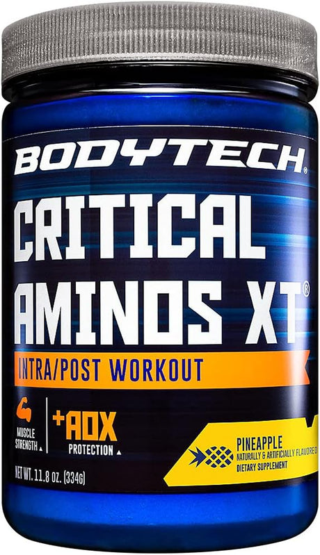 BODYTECH Critical Aminos XT Intra/Post Workout Pineapple - Supports Muscle Recovery (11.8 Ounce Powder)