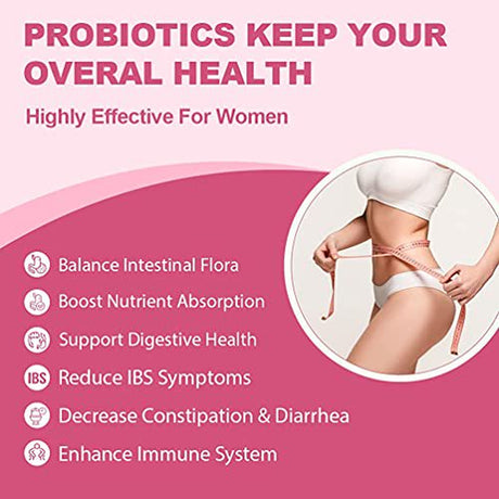 Probiotics for Women Probiotic Powder Supplement - Prebiotics and Probiotics for Weight Loss, Immune and Digestive Health Support