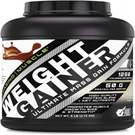 Amazing Muscle - Whey Protein Gainer - 6 Lb - Supports Lean Muscle Growth & Workout Recovery (Cookies & Cream)