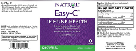 Natrol Easy-C - 500 Mg - 120 Vegetarian Capsules