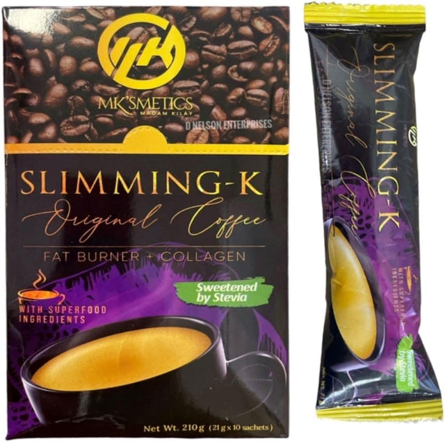 Slimming-K Coffee by Madam Kilay, Fat Burner + Collagen (21G), 10 Count (Pack of 1)