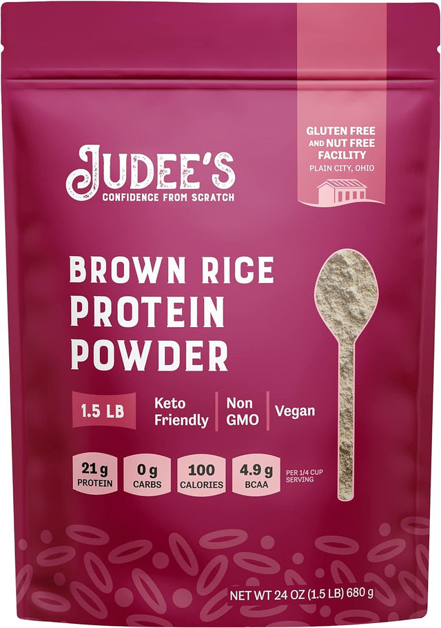 Judee'S Plant-Based Protein Powder Bundle: Pea Protein Powder (1.5 Lb) and Brown Rice Protein Powder (1.5 Lb), Keto Friendly, Non GMO, Vegan, Dairy Free, Soy Free, Dedicated Gluten & Nut Free Facility