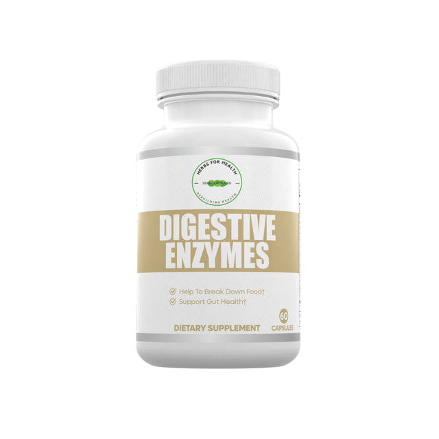 Herbs for Health Gluten Digestive Enzyme Dietary Supplement 60 Counts