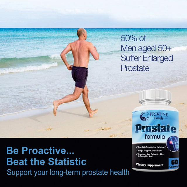 Pristine Foods Prostate Support Supplement - Improves Urinary Health, Bladder Discomfort, Reduce Nighttime Urination, Promote Sleep - 60 Capsules