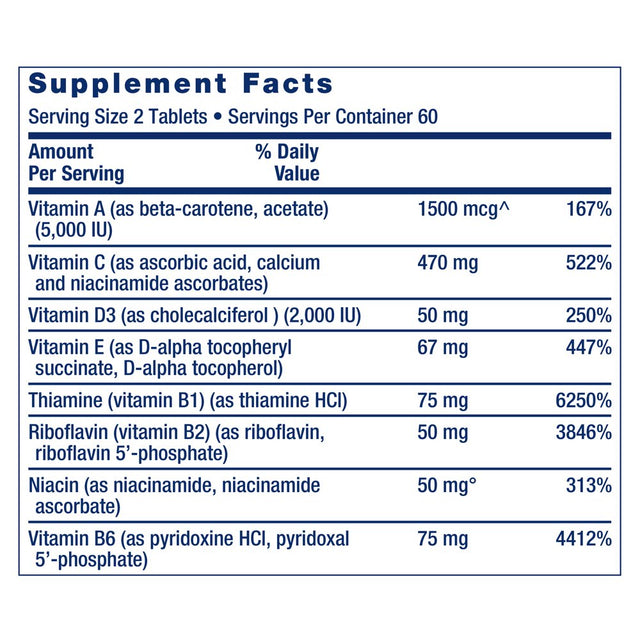 Life Extension Two-Per-Day Multivitamin - Packed with over 25 Vitamins, Minerals & Extracts -Vitamins B6, C, D - Zinc - Two-Month Supply - Non-Gmo, Gluten-Free - 120 Tablets