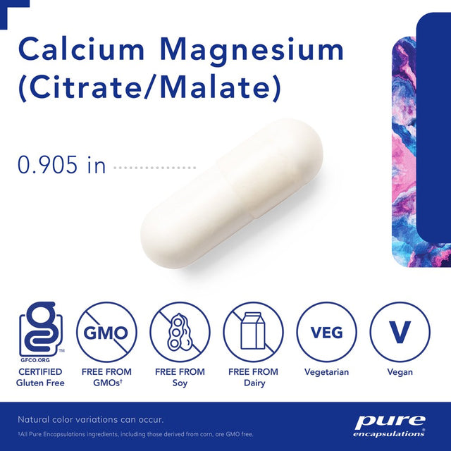 Pure Encapsulations Calcium Magnesium (Citrate/Malate) | Supplement to Support Bone and Cardiovascular Health* | 180 Capsules