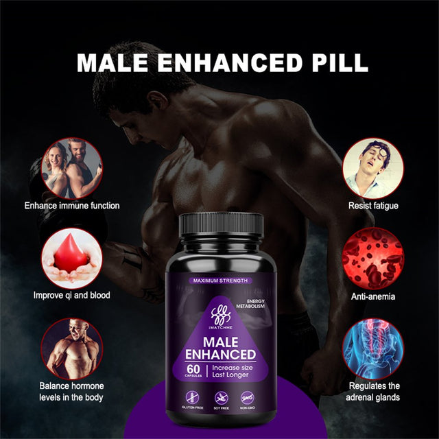 Imatchme Natural Supplements 60 Capsules - Enhance Energy, Endurance, Muscle Growth for Men