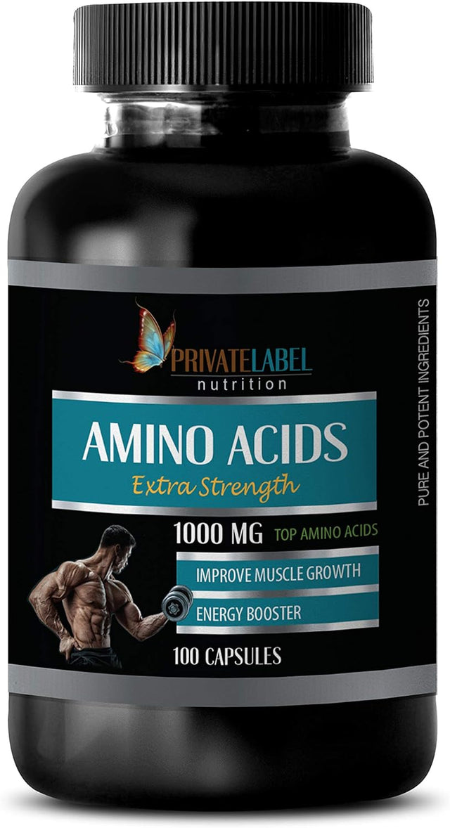 Pre Workout for Men Amino - AMINO ACIDS 1000 Mg COMPLEX - EXTRA STRENGTH - Amino Acids Pre Workout Supplements, Amino Acid Supplement for Men, Muscle Growth Pre Workout, Amino Energy 1 Bot 100 Tabs