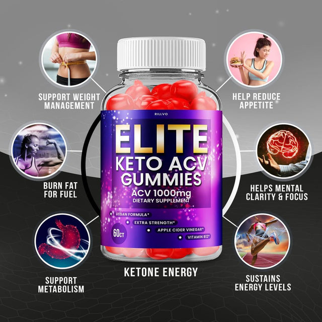 Elite Keto ACV Gummies Elite Keto + ACV 500 Mg Advanced Formula Apple Cider Vinegar Keto Gummies 60 Gummies