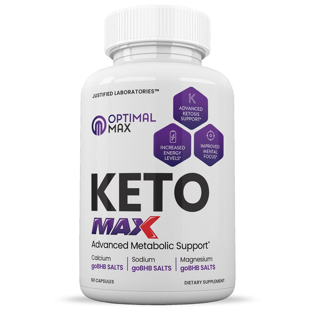 Optimal Keto Max 1200MG Pills Includes Gobhb Appetite Control 60 Capsules