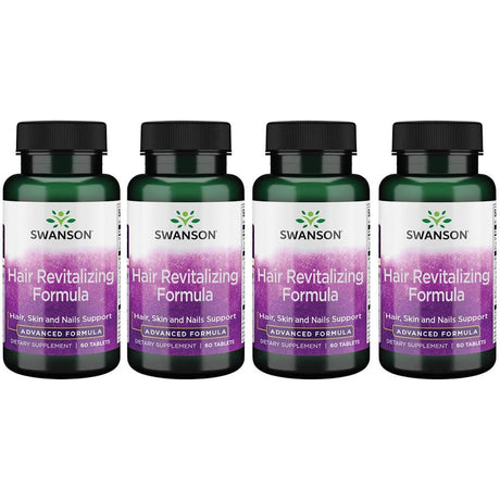 Swanson Hair Revitalizing Formula - Advanced Formula 60 Tabs 4 Pack