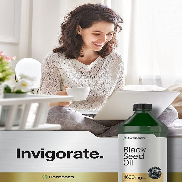 Black Seed Oil | 4600Mg | 16 Oz | Vegetarian Formula | by Horbaach