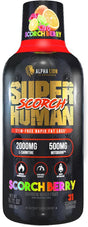 Alpha Lion Scorch, Weight Management, Mitoburn & Caloriburn with Carnitine, Stim-Free, Increase Thermogenesis & Metabolism, Zero Calorie Liquid Shot (31 Servings, Rainbow Mixed Fruit)