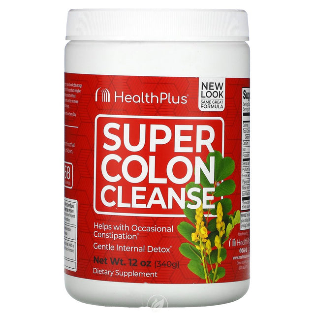 (4 Pack) Health Plus, Super Colon Cleanse, 12 Oz (340 G)