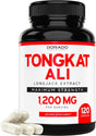 Tongkat Ali for Men (Longjack) Eurycoma Longifolia Extract, 1200Mg per Serving, (120 Capsules) - Indonesian Ginseng - Strength, Drive, Athletic Performance & Muscle Mass - Gluten Free & Non-Gmo