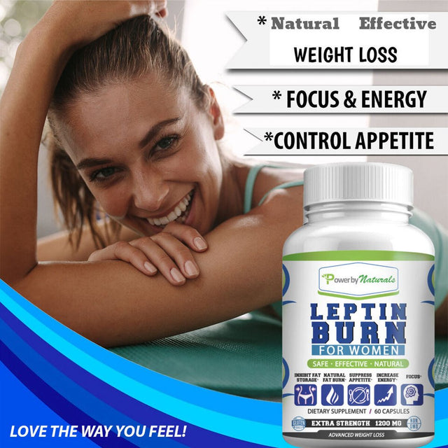 Leptin Burn for Women, Diet Pills That Work Fast for Women, Appetite Suppressant 60 Capsules