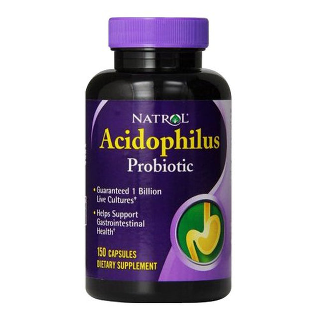 Natrol Acidophilus Probiotic Capsules 100 Mg , 150 Ea, 3 Pack