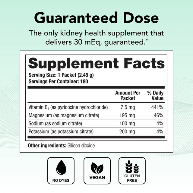 Theralogix Citralith Vitamin & Mineral Supplement for Kidney & Urine Chemistry Health, 90 Day Supply (180 Packets)