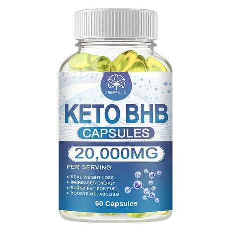 Keto Diet Pills 20,000Mg BHB Advanced Weight Loss and Ketosis Burn Boost Energy 60 Capsules