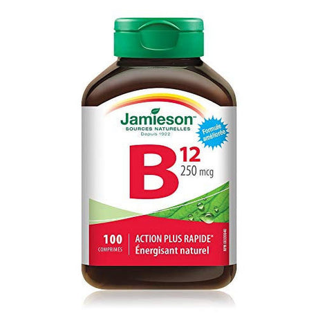 Jamieson Vitamin B12 (Methcycobalamin)250Mcg, 100 Tablets