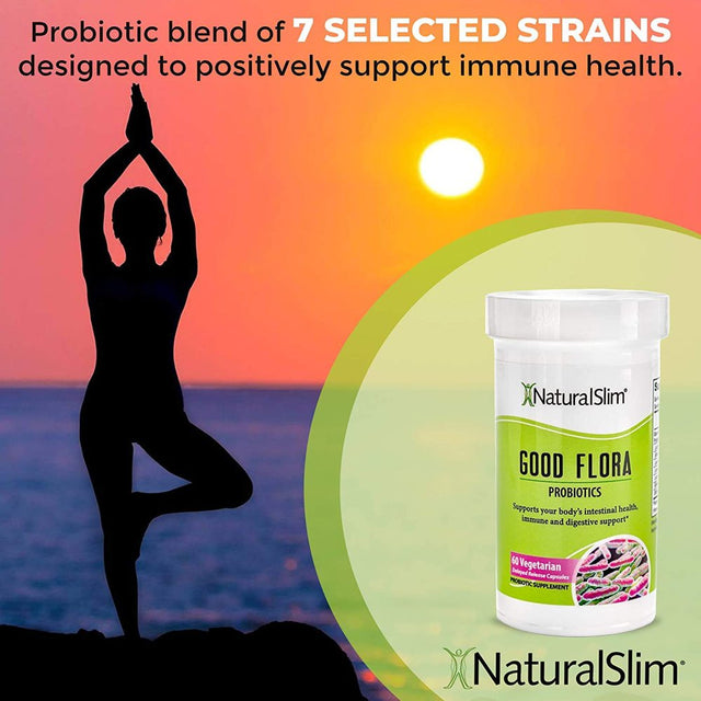 Naturalslim Good Flora 2-Pack Probiotic Supplement for Digestive Health - 60 Capsules