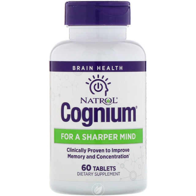 Natrol Cognium Tablets Help Boost Brain Health and Keeps Memory Strong 60 Count, Pack of 2