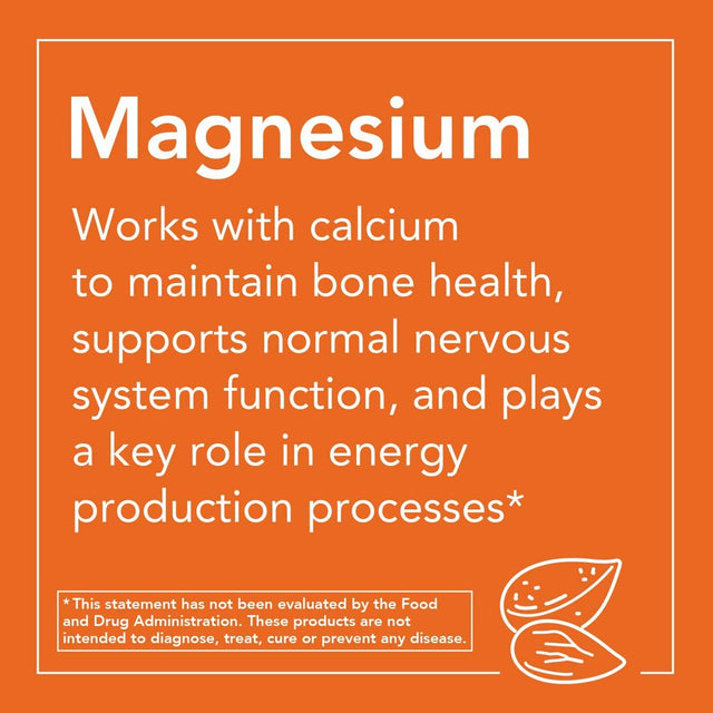 NOW Foods Magnesium Glycinate, 180 Tablets