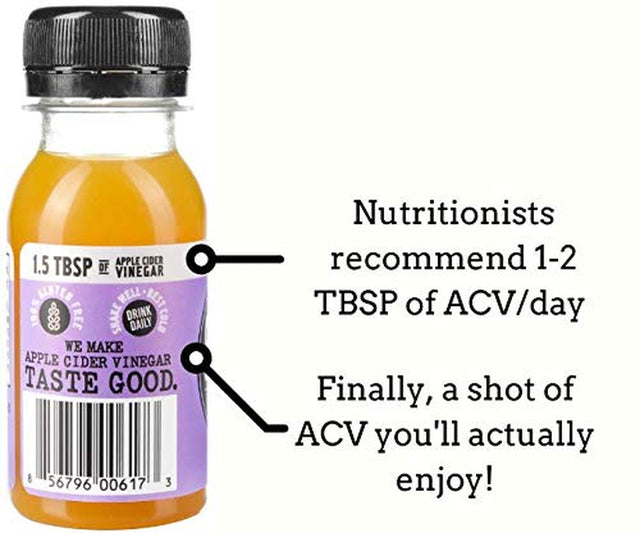 The Twisted Shot | Apple Cider Vinegar Shots with Turmeric, Ginger, Cinnamon, Honey & Cayenne | Wellness Drink | 100% USDA Certified Organic | Gut Health |Liquid, 12-Pack of 2Oz Shots