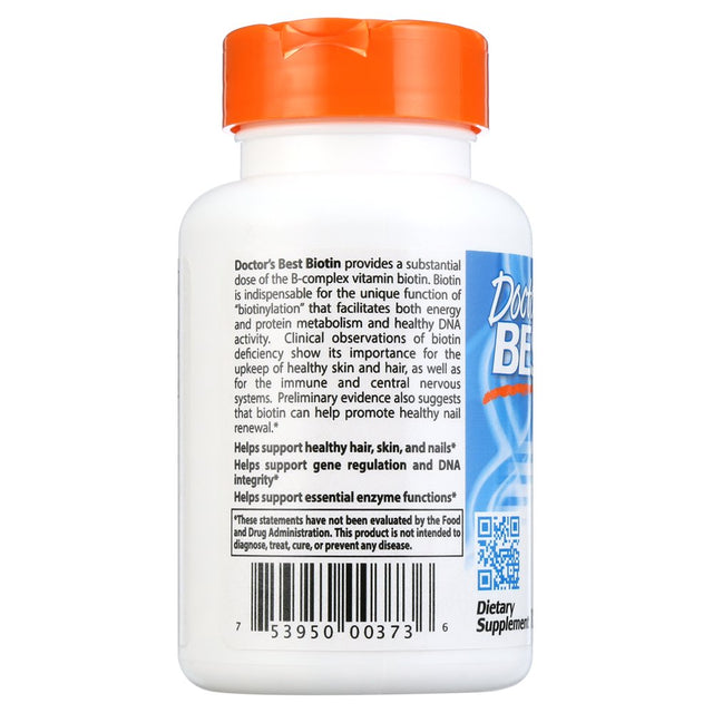 Doctor'S Best Biotin, 10,000 Mcg, 120 Veggie Caps