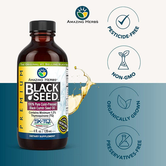 Amazing Herbs Black Seed Oil - 4 Fl Oz