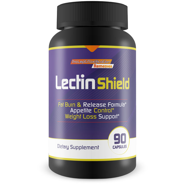 Lectin Shield Fat Burn & Release Formula by Pro Leptitoxification Remedies - Appetite Suppressant & Weight Loss Supplement - 30 Servings