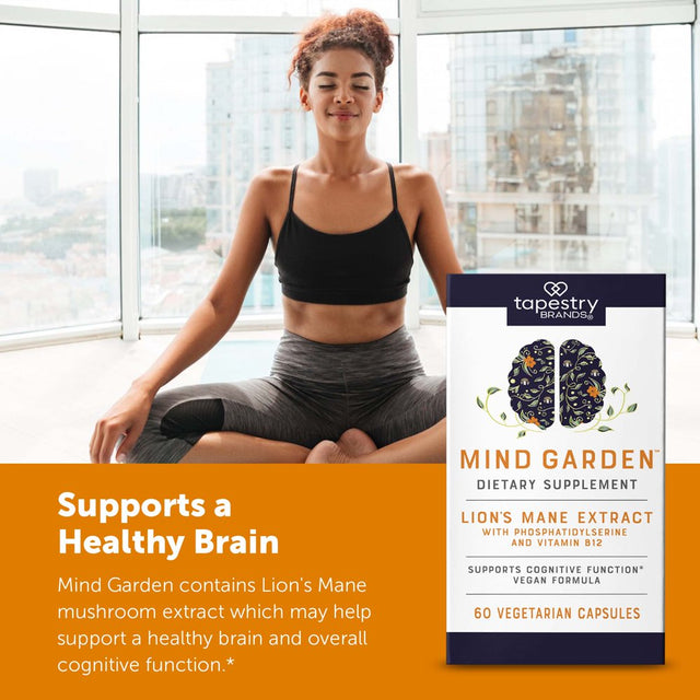 Mind Garden – Cognitive Function and Focus Support – Helps Support Memory - Lion’S Mane Mushroom- Vitamin B12- 60Ct Vegetarian Capsules