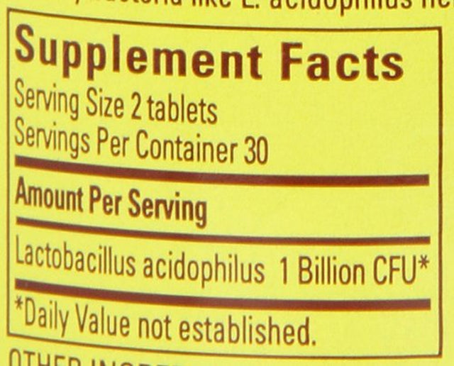 Nature Made Acidophilus Probiotics, 60 Count