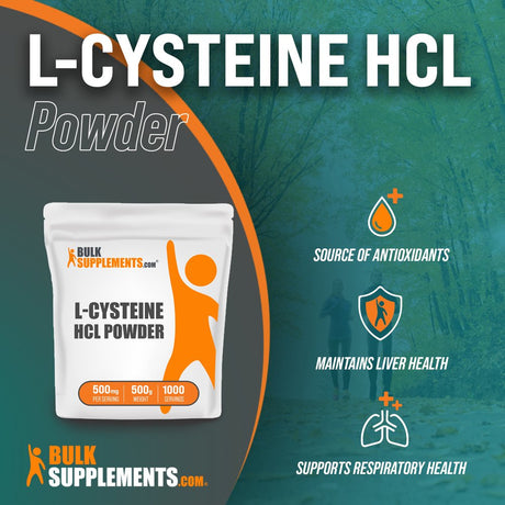 Bulksupplements.Com L-Cysteine Hcl Powder, 500Mg - Lung Support Supplement (500 Grams)