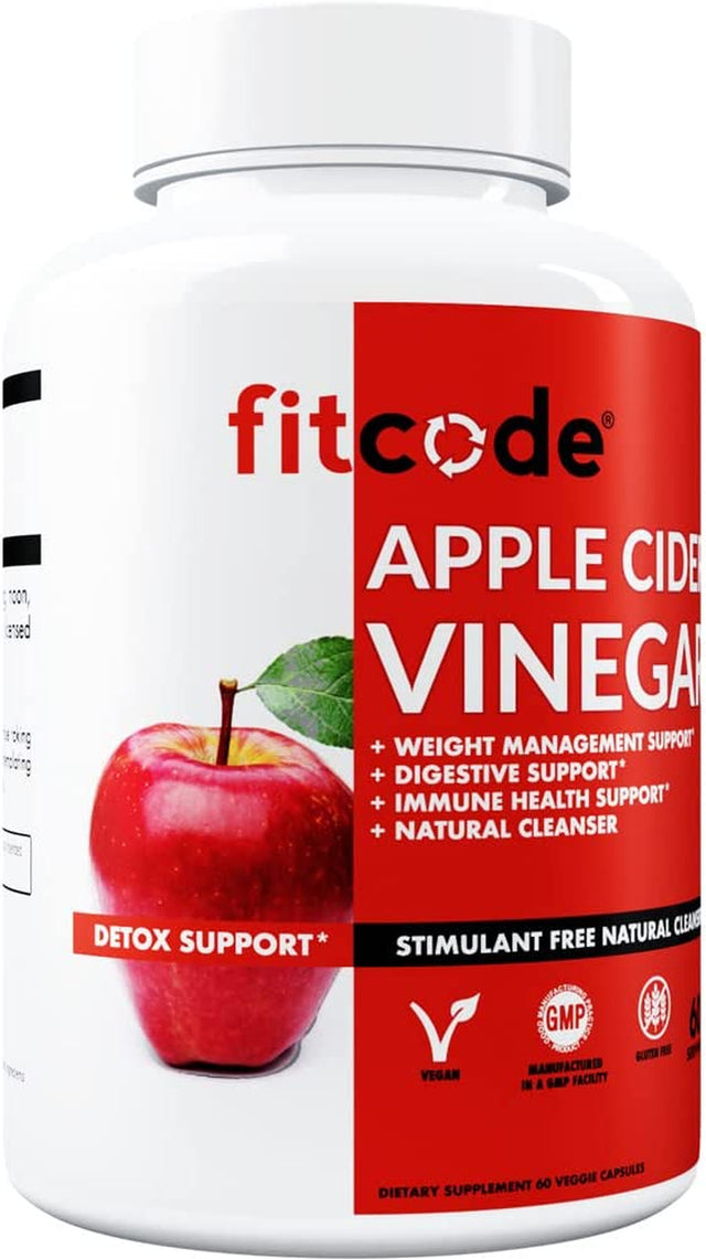 Extra Strength Apple Cider Vinegar Pills, 500Mg, Natural Digestion, Detox, & Immune Support Apple Cider Powder with Cayenne Pepper for Enhanced Cleansing & Weight Loss Support, 60 Capsules