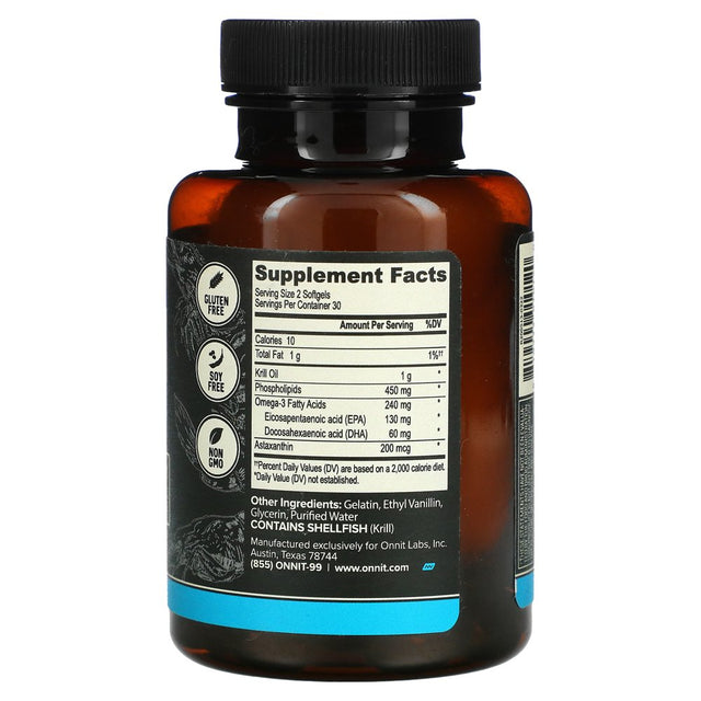 Krill Oil, Essential Fats, 60 Softgels, Onnit