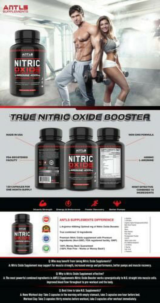 Nitric Oxide L-Arginine L-Citrulline Pre Workout+Testosterone Booster Male Muscle Pills, Amino Acid Supplement, Male Enhancing Perfor,Mance,Enlarge,Ment, Enhance,Ment