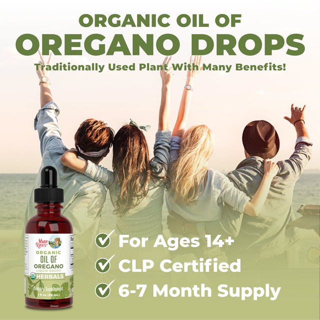 Maryruth'S | USDA Organic Oil of Oregano Liquid Drops | Herbal Blend for Digestive Health & Immune Support | Vegan, Non-Gmo | 1 Fl Oz / 30Ml