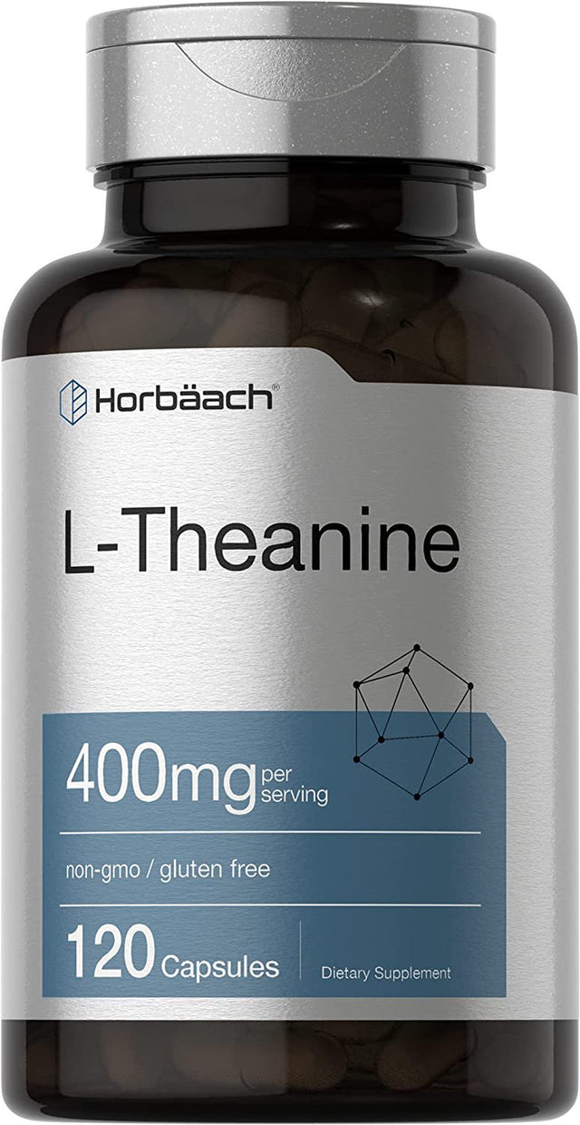 L Theanine 400Mg | 120 Capsules | Non-Gmo & Gluten Free | by Horbaach