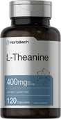 L Theanine 400Mg | 120 Capsules | Non-Gmo & Gluten Free | by Horbaach