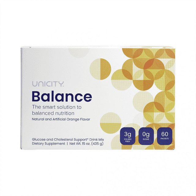 Unicity Balance for Cholesterol 60 Packets-15 Oz Packetsreplaces Bios Life Slimnew Package