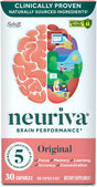 NEURIVA Original Capsules (30Ct) Phosphatidylserine, Gluten Free, Decaffeinated - Supports Focus, Memory, Learning, Accuracy & Concentration (Pack of 1)