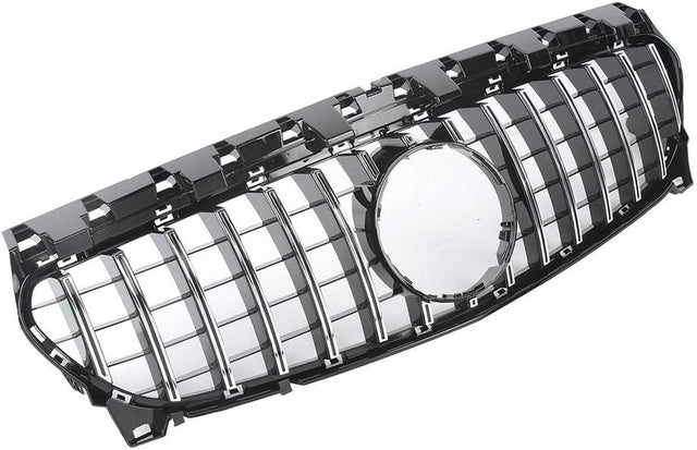 KIMISS Gt-Style Front Grill Silver ABS Fit for CLA W117 2015-2019