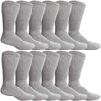 Yacht & Smith Loose Fit Non-Binding Soft Cotton Diabetic Crew and Ankle Socks, Bulk Value Pack