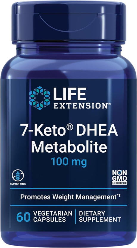 Life Extension 7-Keto DHEA Metabolite – Crank up Your Fat-Burning Furnace – Non-Gmo – Gluten-Free – 100 Mg – 60 Vegetarian Capsules