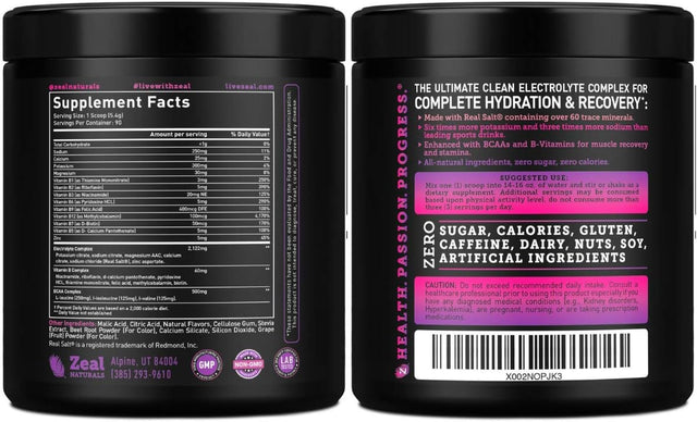 Enhanced Electrolyte Powder (Black Cherry| 90Ct.) Sugar Free + BCAA, B-Vitamins & Real Salt® - Keto Electrolytes Drinks, Hydration Powder W Potassium, Sodium, Zinc, Magnesium for Hydration & Recovery