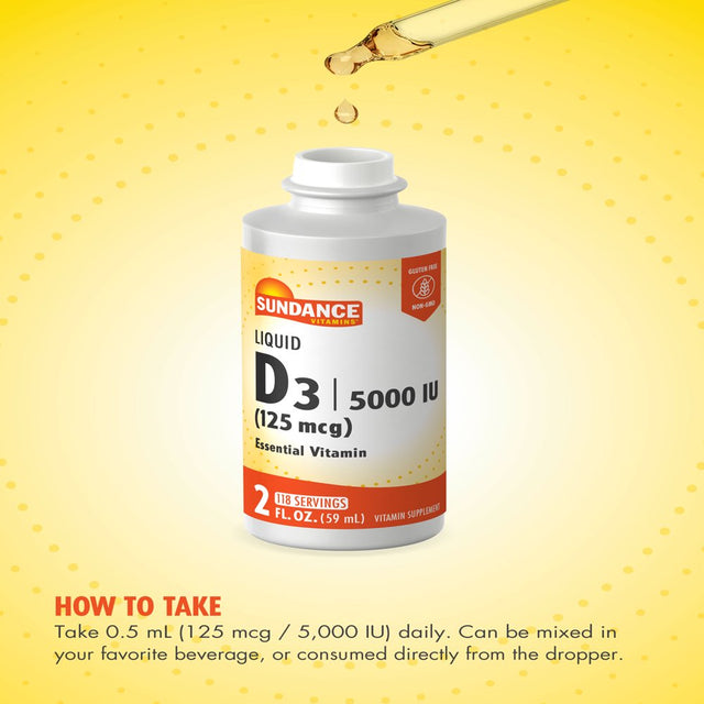 Sundance Vitamins D3 5000 IU Liquid - 2 Oz