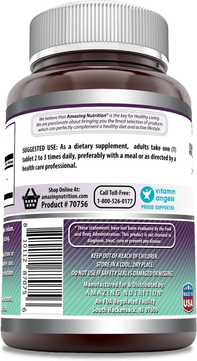 Amazing Formulas MSM (Methylsulfonylmethane) Dietary Supplement 1000Mg, 400 Tablets (Non-Gmo, Gluten Free) per Bottle - Promotes Joint Health, Detoxification, Supports Healthy Hair, Skin and Nails