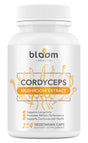 Bloom Health High-Power Cordyceps Mushroom 250 Veggie Capsules - Cordyceps Sinensis Mushroom Extract Energy Booster Supplement - 7% Polysaccharides with Alpha and Beta Glucans - Organic, Non-Gmo